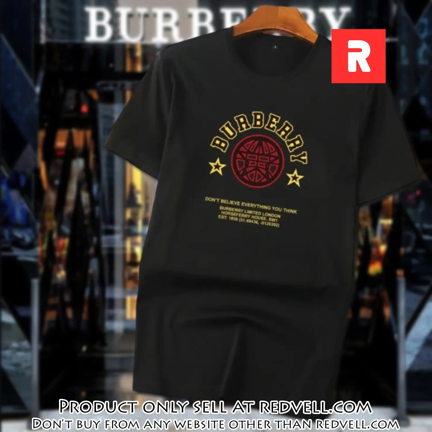 Burberry new black luxury brand unisex tshirt outfit for men women rv4752223